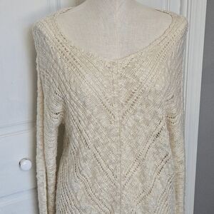 Cloud Chaser Off-the-Shoulder Cream Sweater